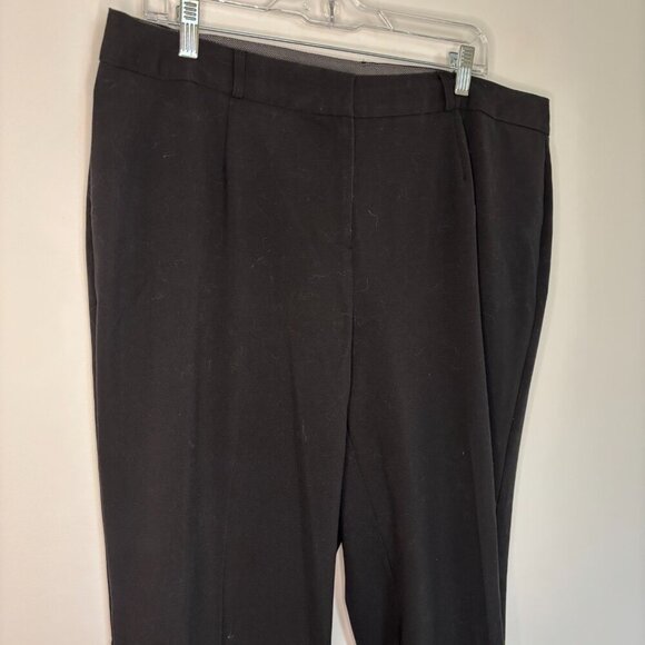 NY COLLECTION Park Avenue Wide Leg Trouser Womens 16 Black - Picture 1 of 5